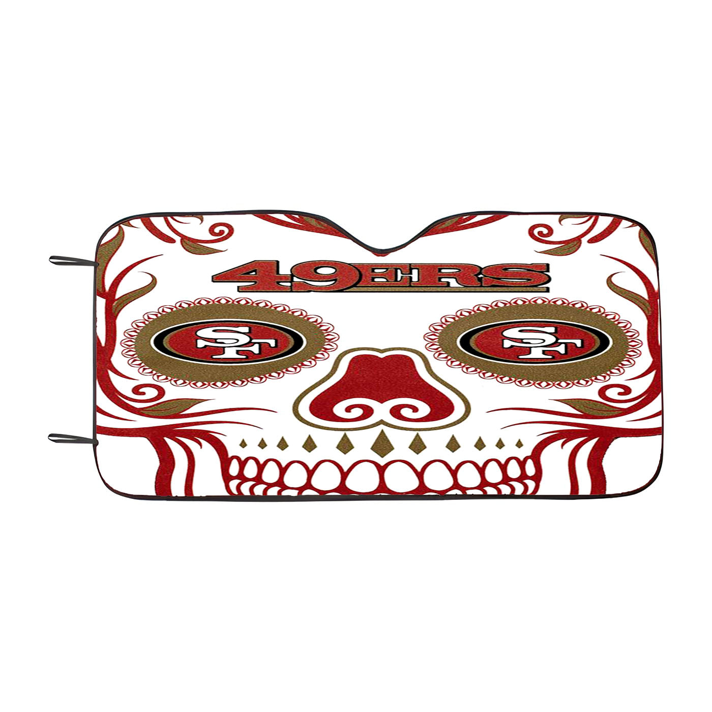 San Francisco 49Ers Skull Car Auto Sun Shade Windshield Cover