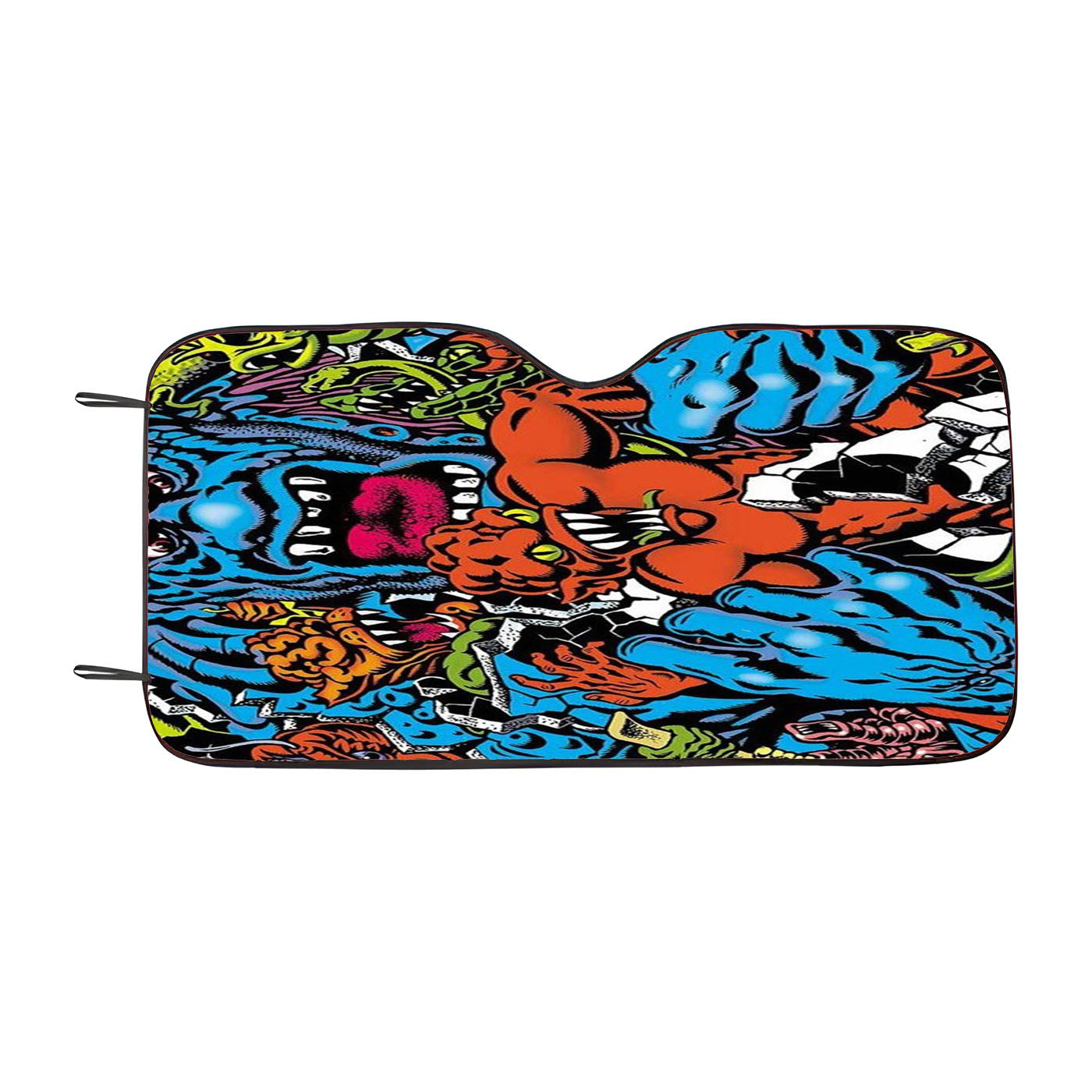 Santa Cruz Skateboard Art Car Auto Sun Shade Windshield Cover