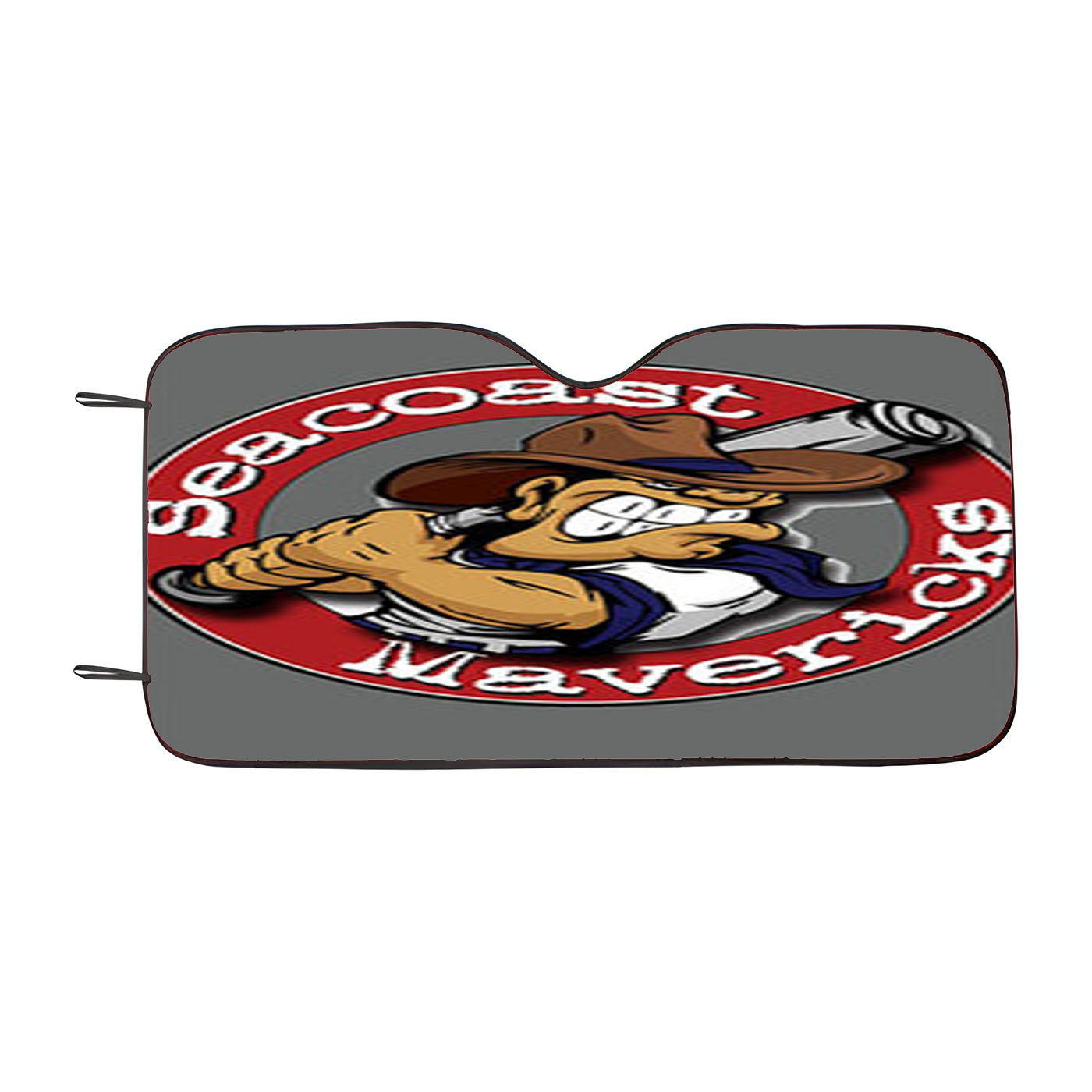 Seacoast Mavericks Baseball Logo Gray Car Auto Sun Shade Windshield Cover