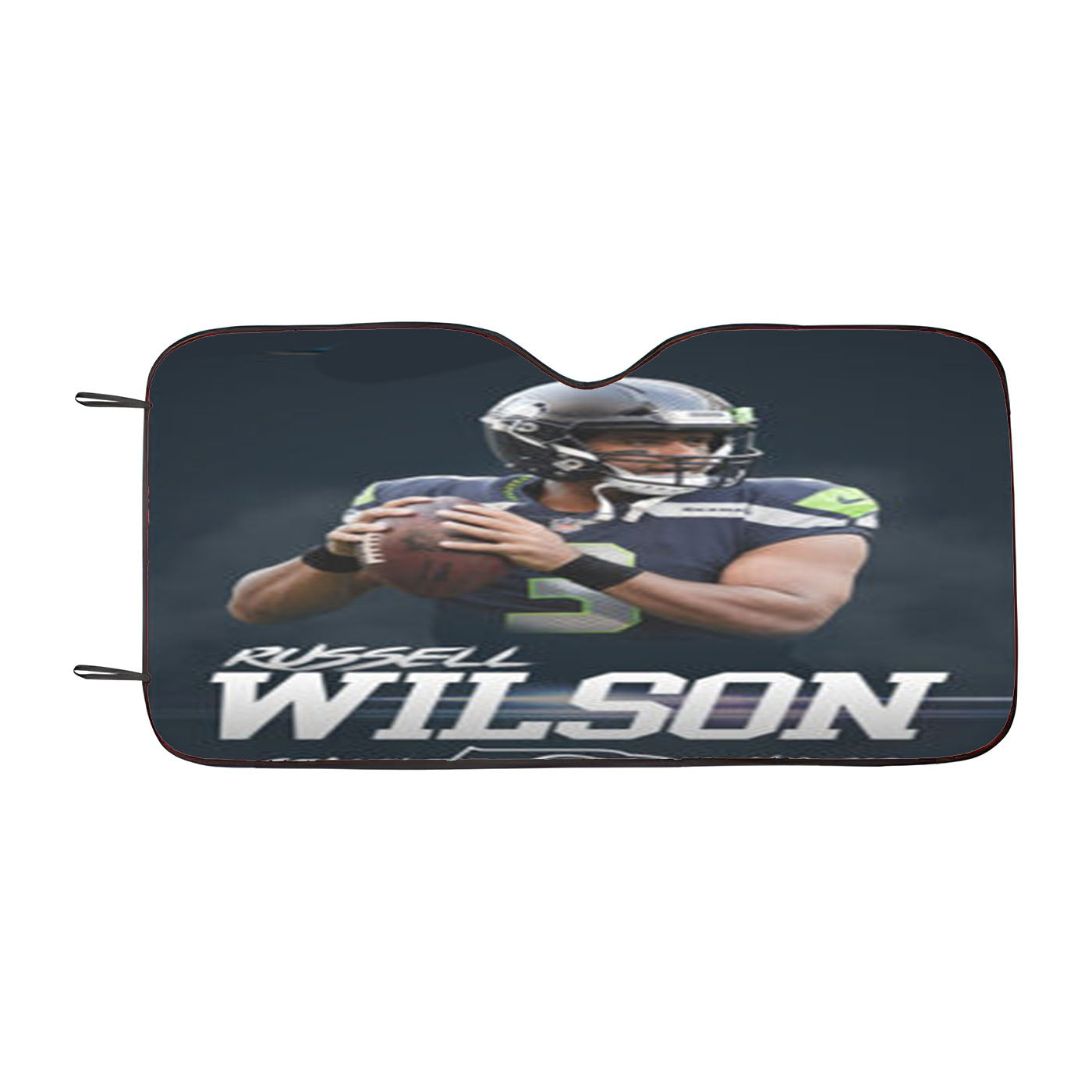 Seattle Seahawks Russell Wilson Car Auto Sun Shade Windshield Cover