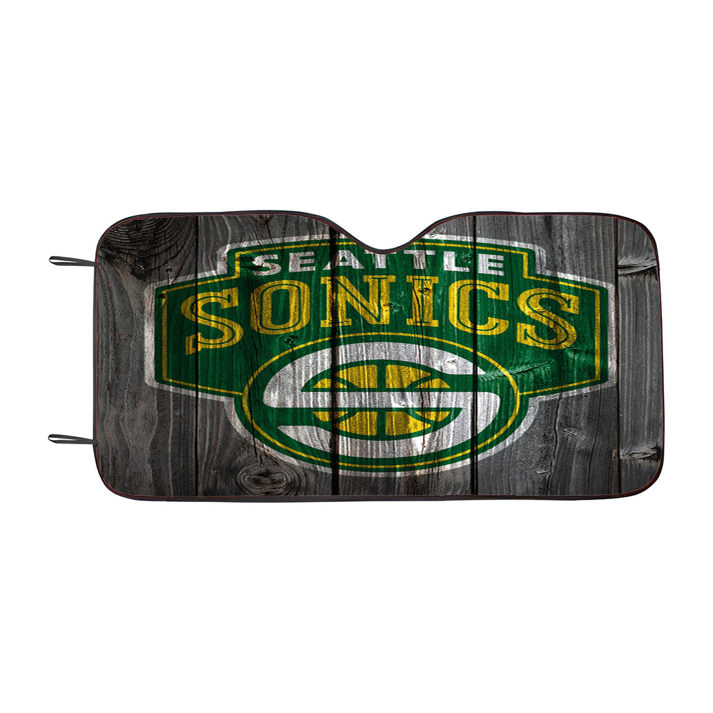 Seattle Sonics Wood Car Auto Sun Shade Windshield Cover