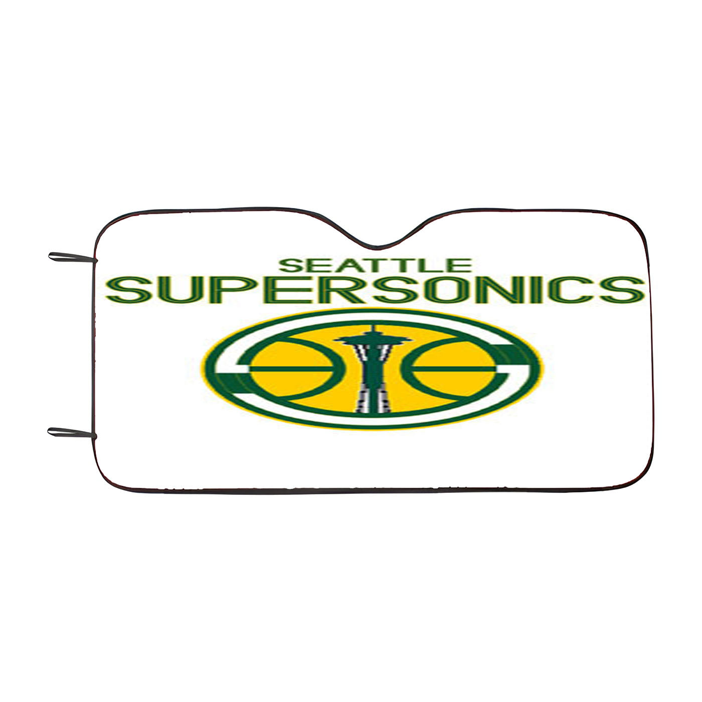 Seattle Supersonics Art Car Auto Sun Shade Windshield Cover