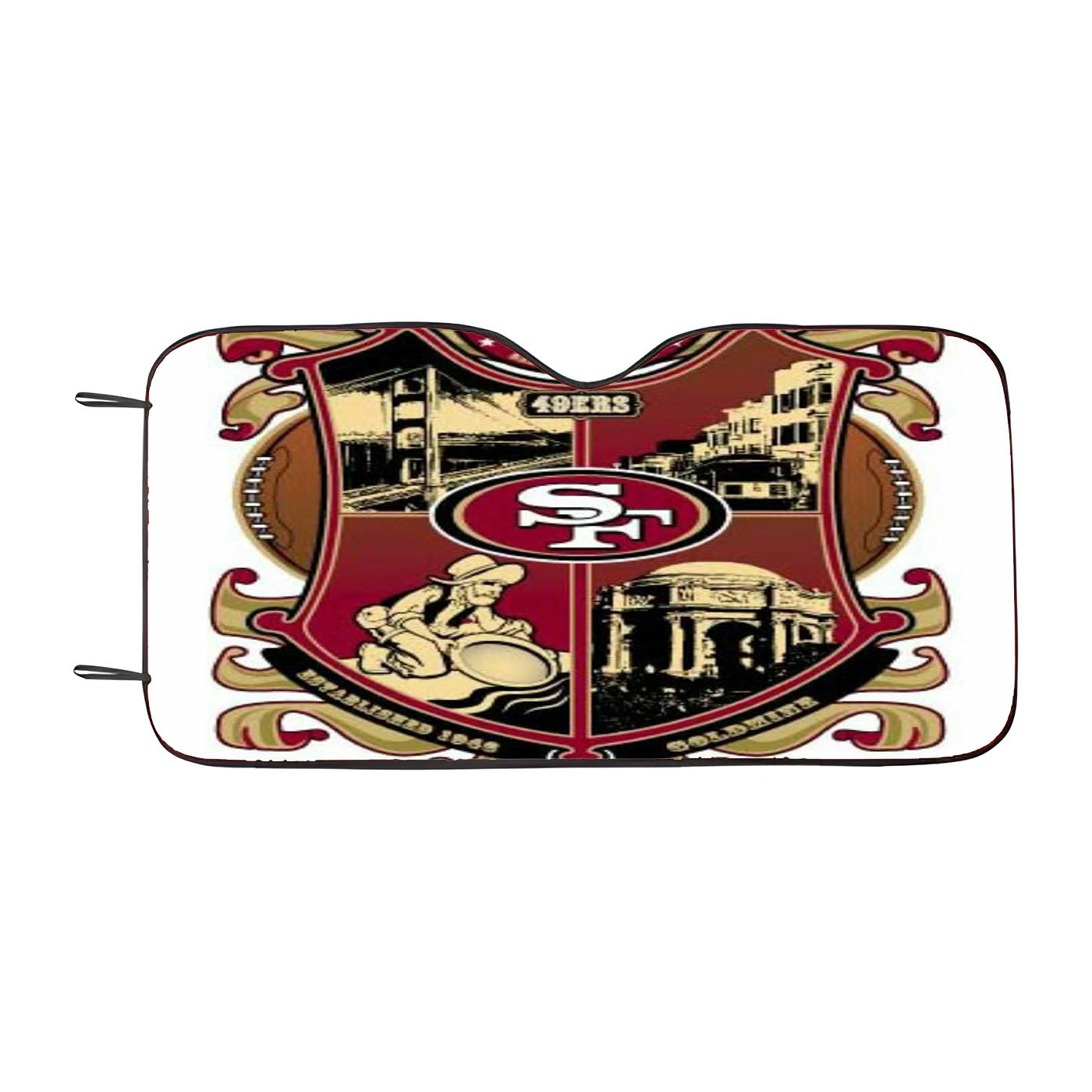 Sf Nfl Football Car Auto Sun Shade Windshield Cover
