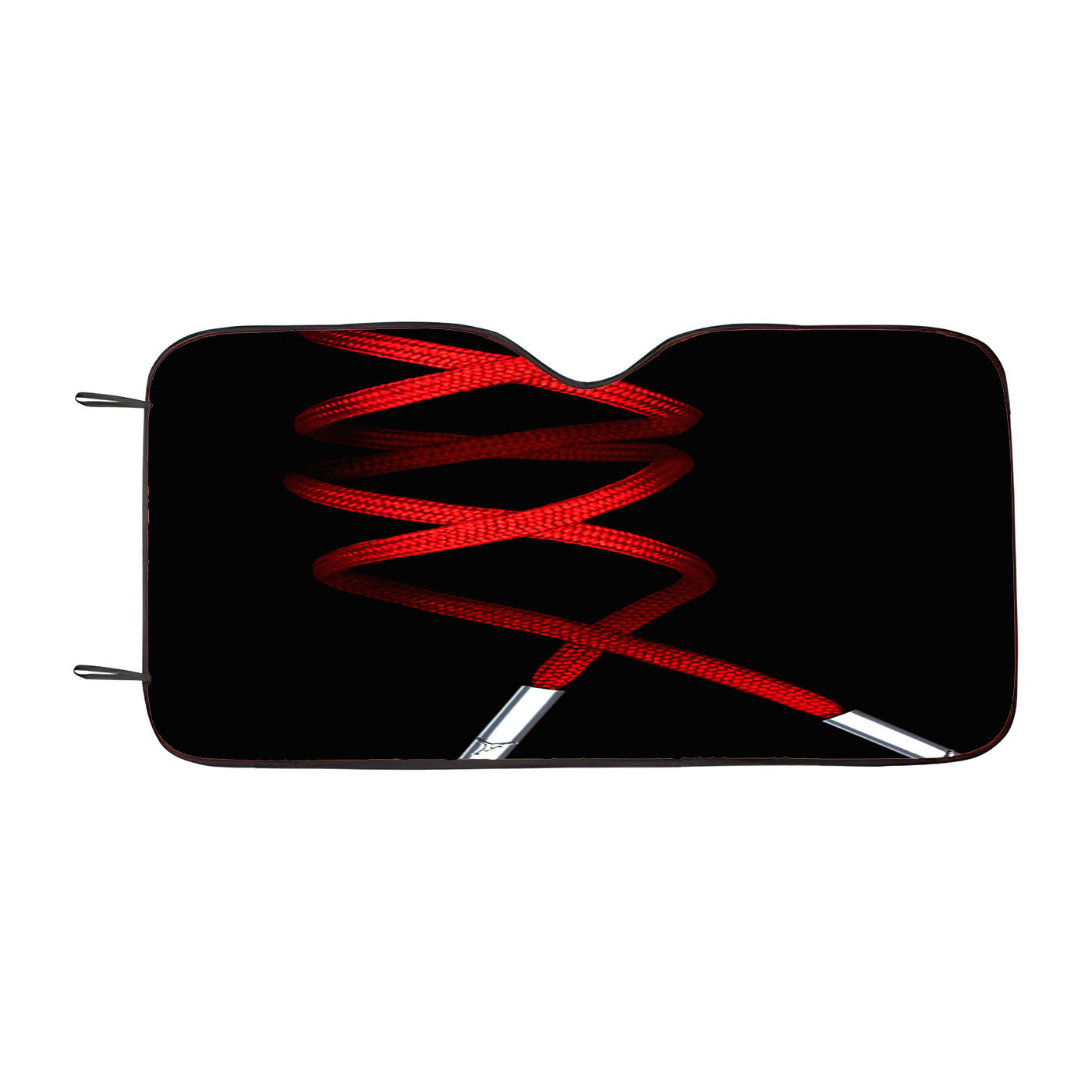 Shoelace Jordan Red Car Auto Sun Shade Windshield Cover