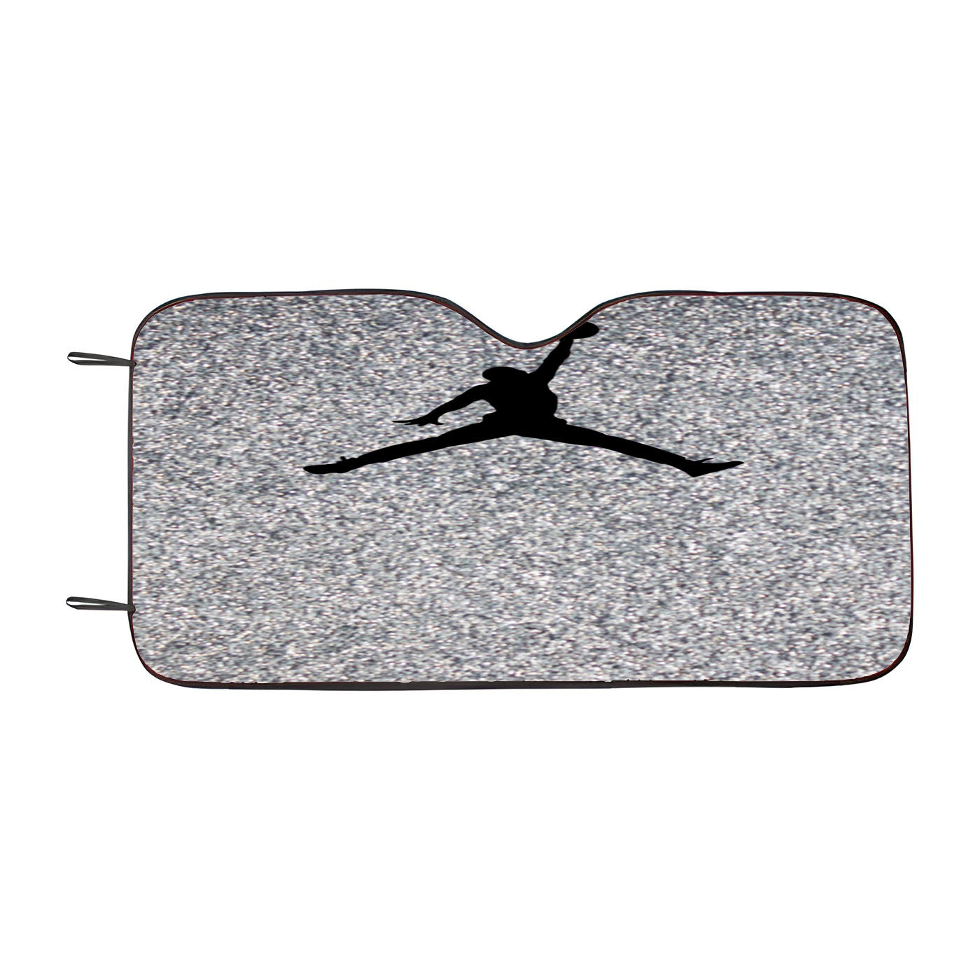 Silver Glitter Air Jordan Logo Car Auto Sun Shade Windshield Cover