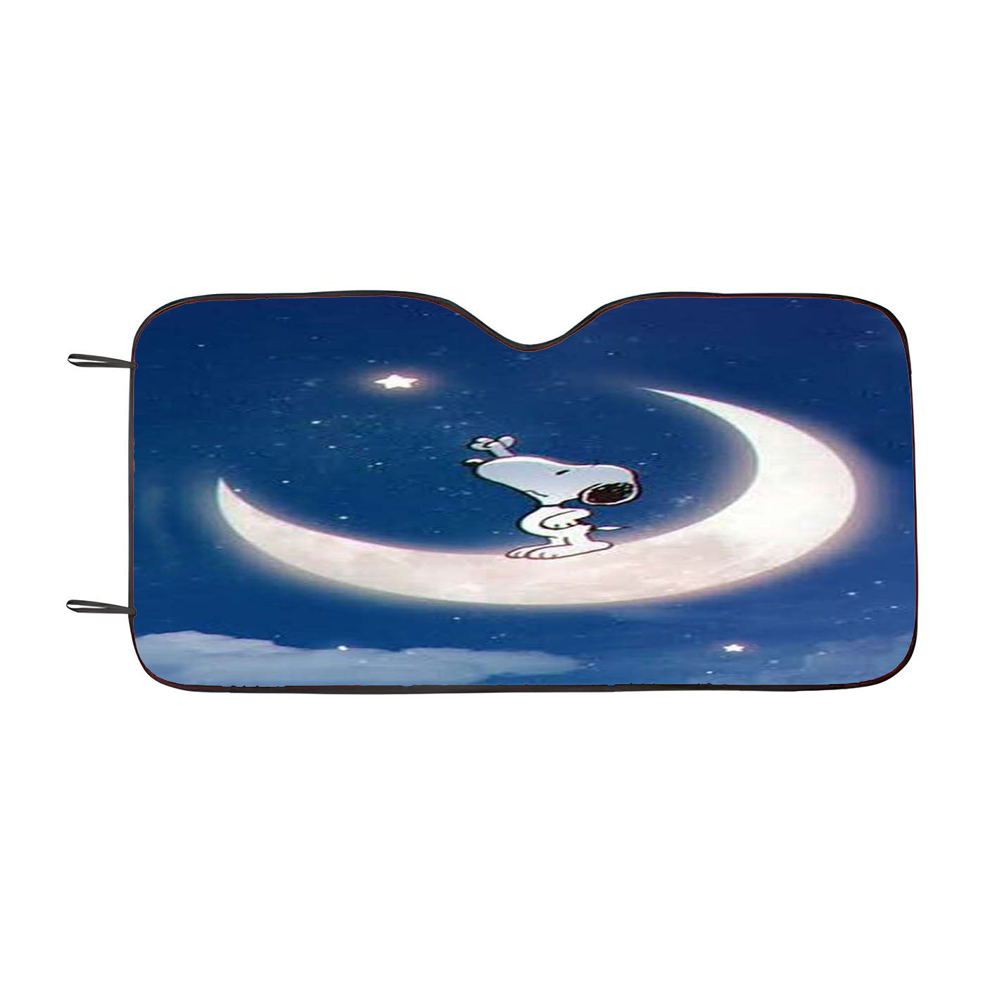 Snoopy Peanuts In Moon Car Auto Sun Shade Windshield Cover
