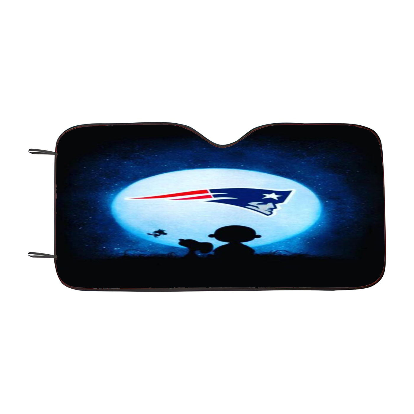 Snoppy And Charlie New England Patriots Car Auto Sun Shade Windshield Cover