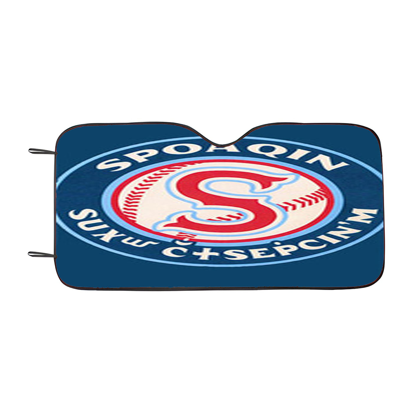 Spoaqin Indians Baseball Logo Blue Car Auto Sun Shade Windshield Cover