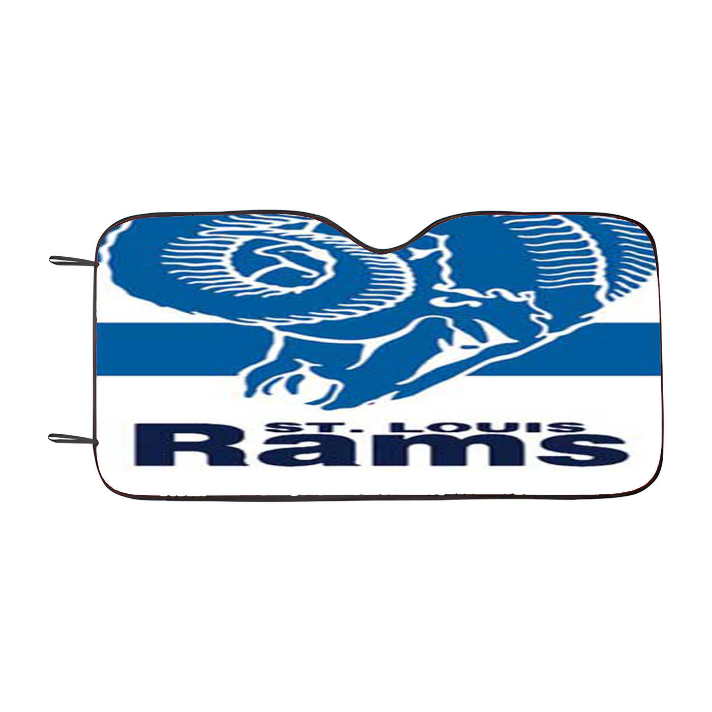 St Louis Rams Logo Over Stripes Car Auto Sun Shade Windshield Cover