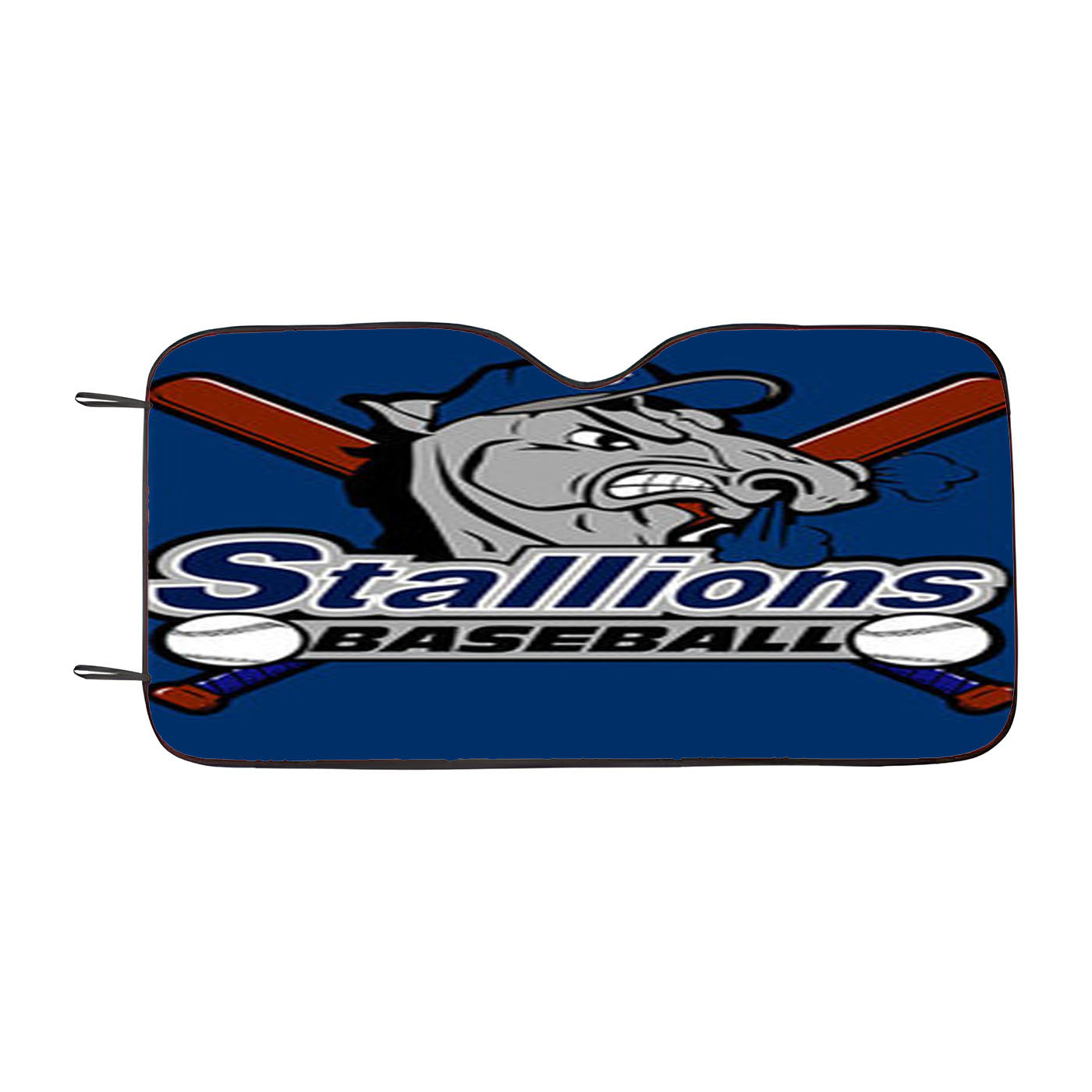 Stallions Baseball Logo Blue Car Auto Sun Shade Windshield Cover