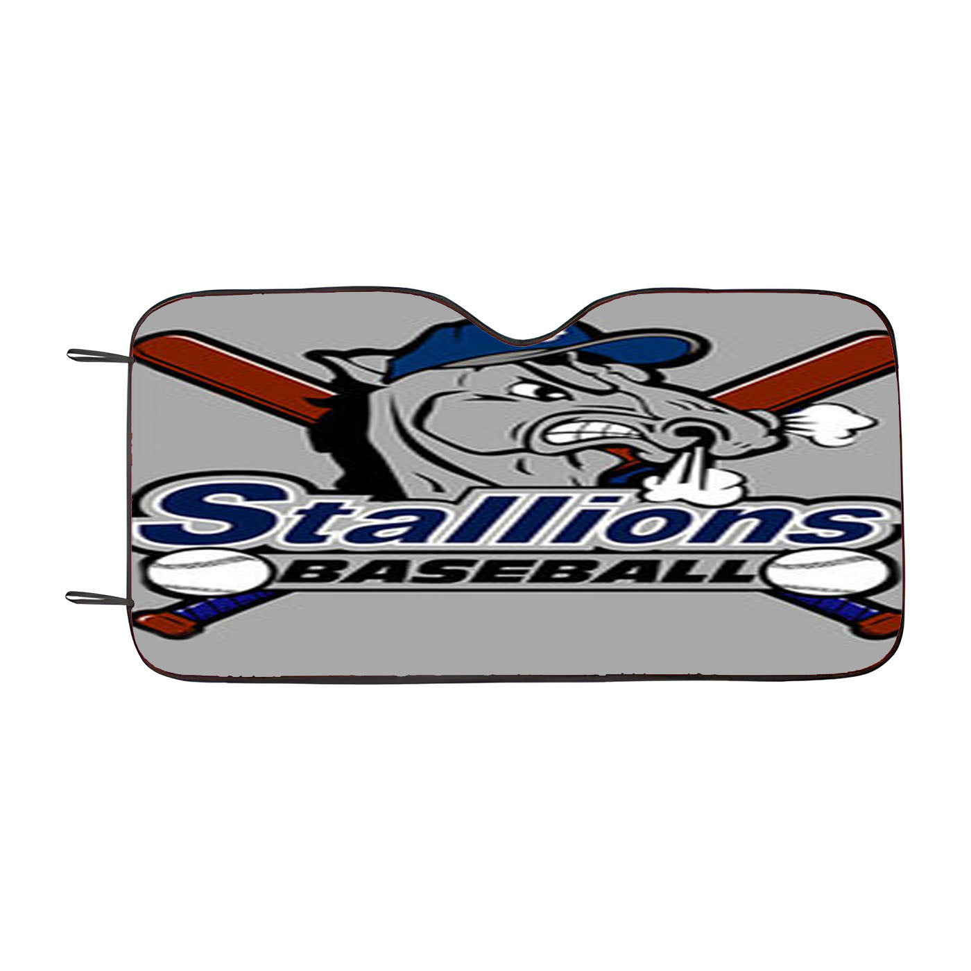 Stallions Baseball Logo Gray Car Auto Sun Shade Windshield Cover