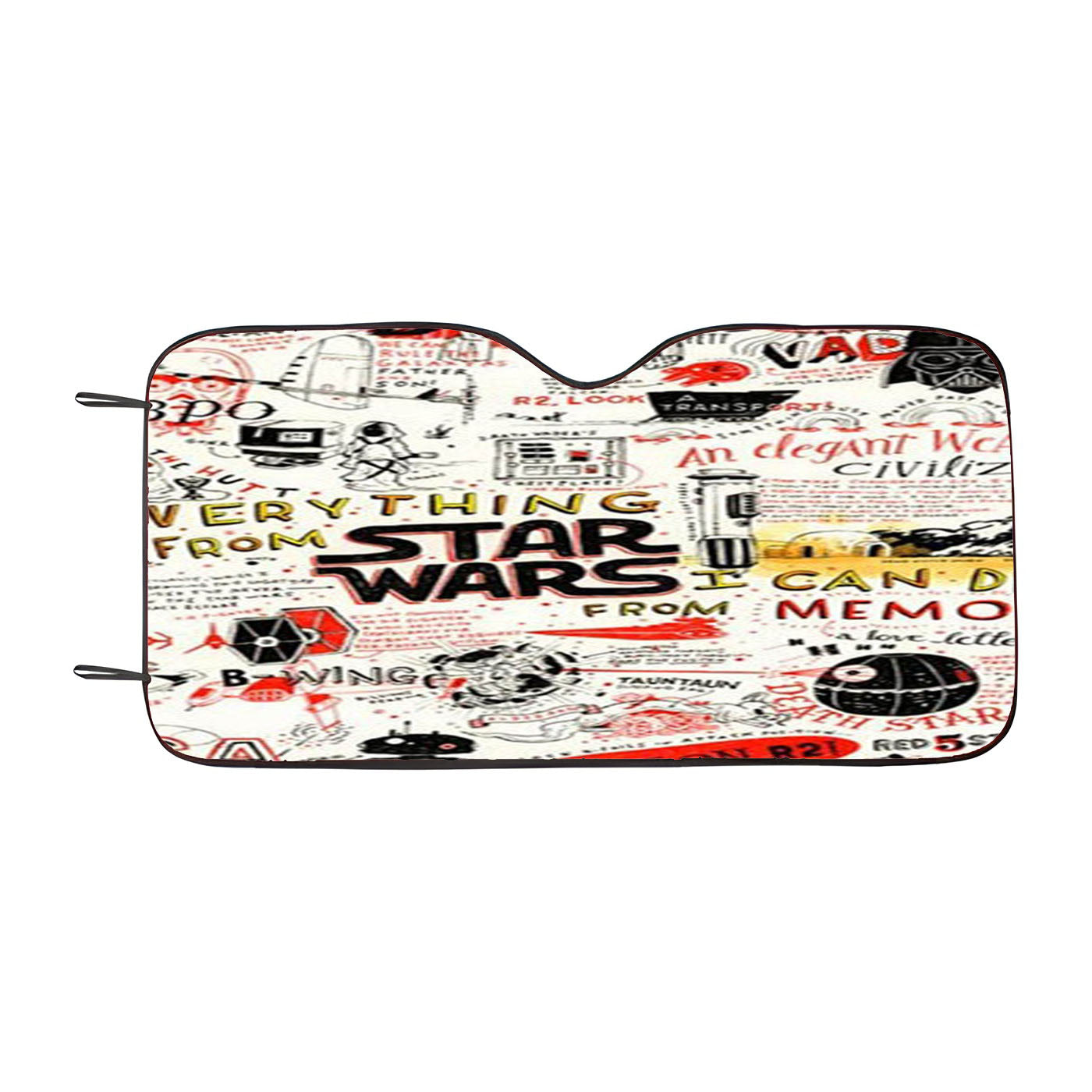 Star Wars Quote Collage Car Auto Sun Shade Windshield Cover