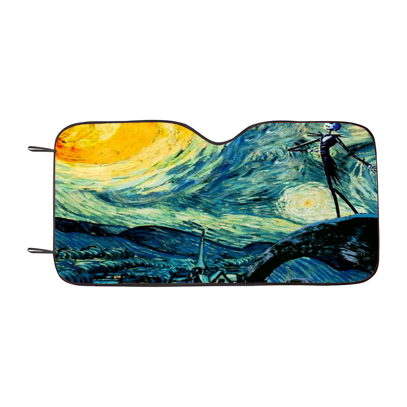 Starry Nightmare Before Christmas Car Auto Sun Shade Windshield Cover