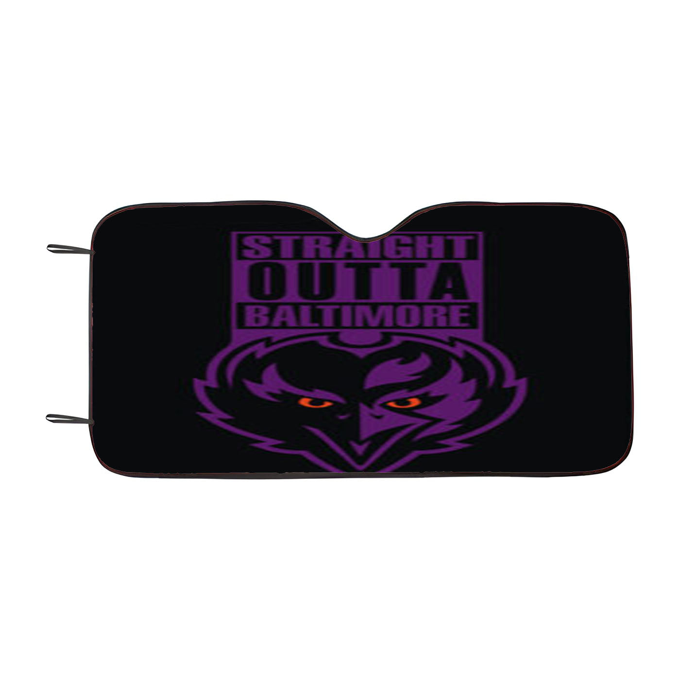 Straight Outta Baltimore Ravens Car Auto Sun Shade Windshield Cover