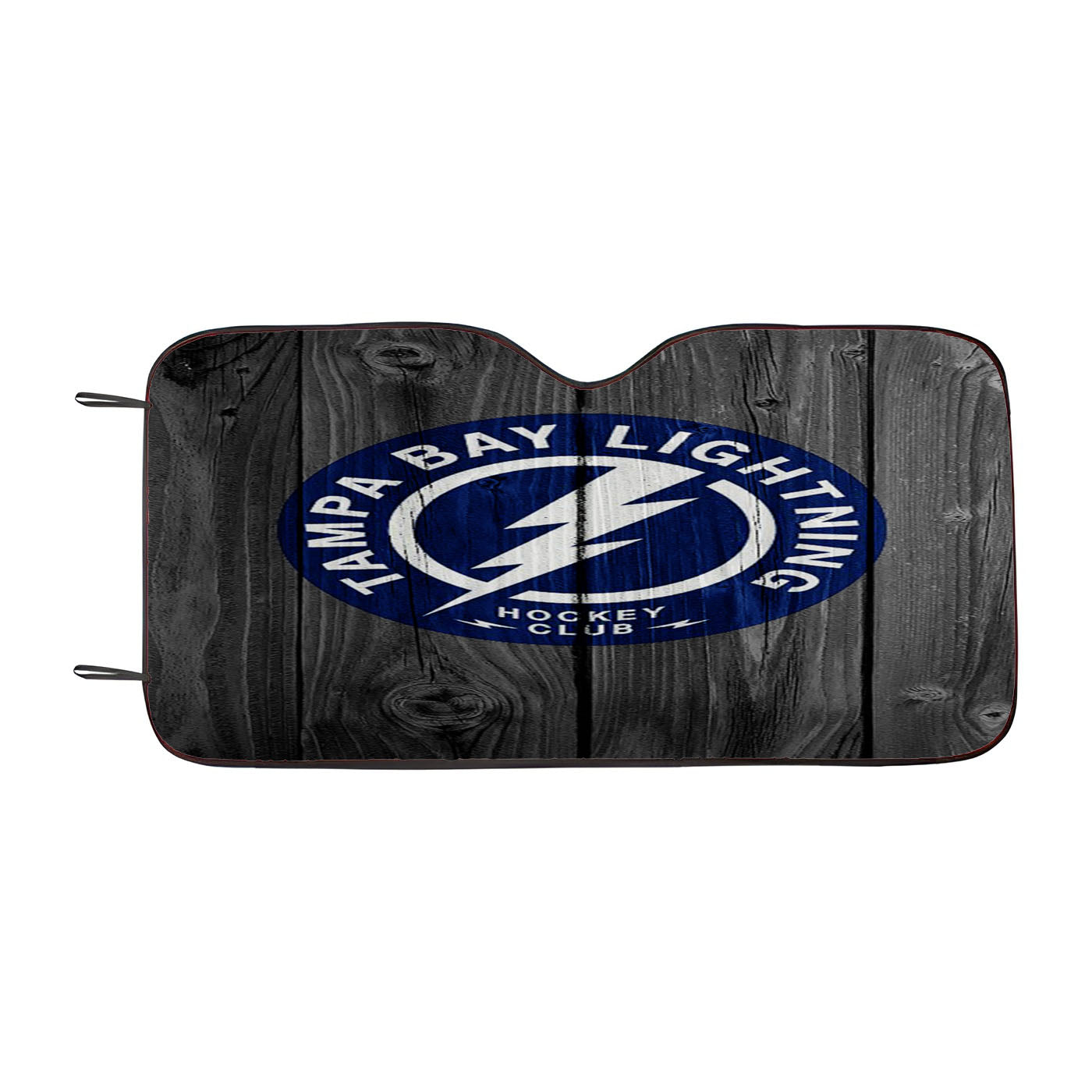 Tampa Bay Lightning Nhl Logo Dark Wood Wallpaper Car Auto Sun Shade Windshield Cover
