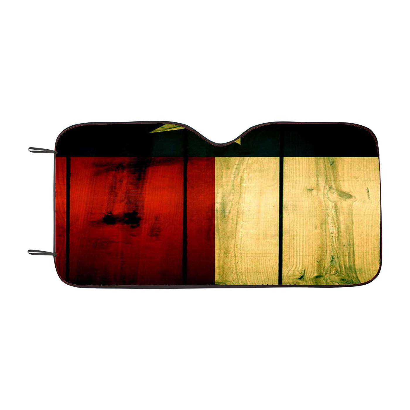 Texas Flag Wood Car Auto Sun Shade Windshield Cover
