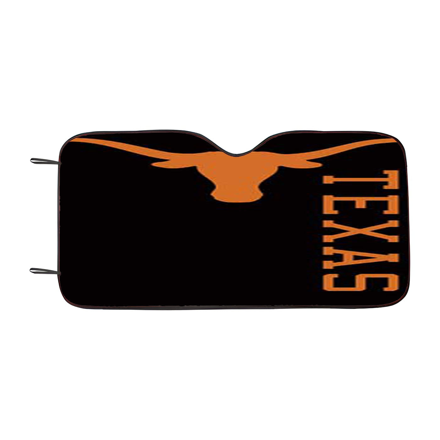 Texas Longhorns Orange On Black Car Auto Sun Shade Windshield Cover