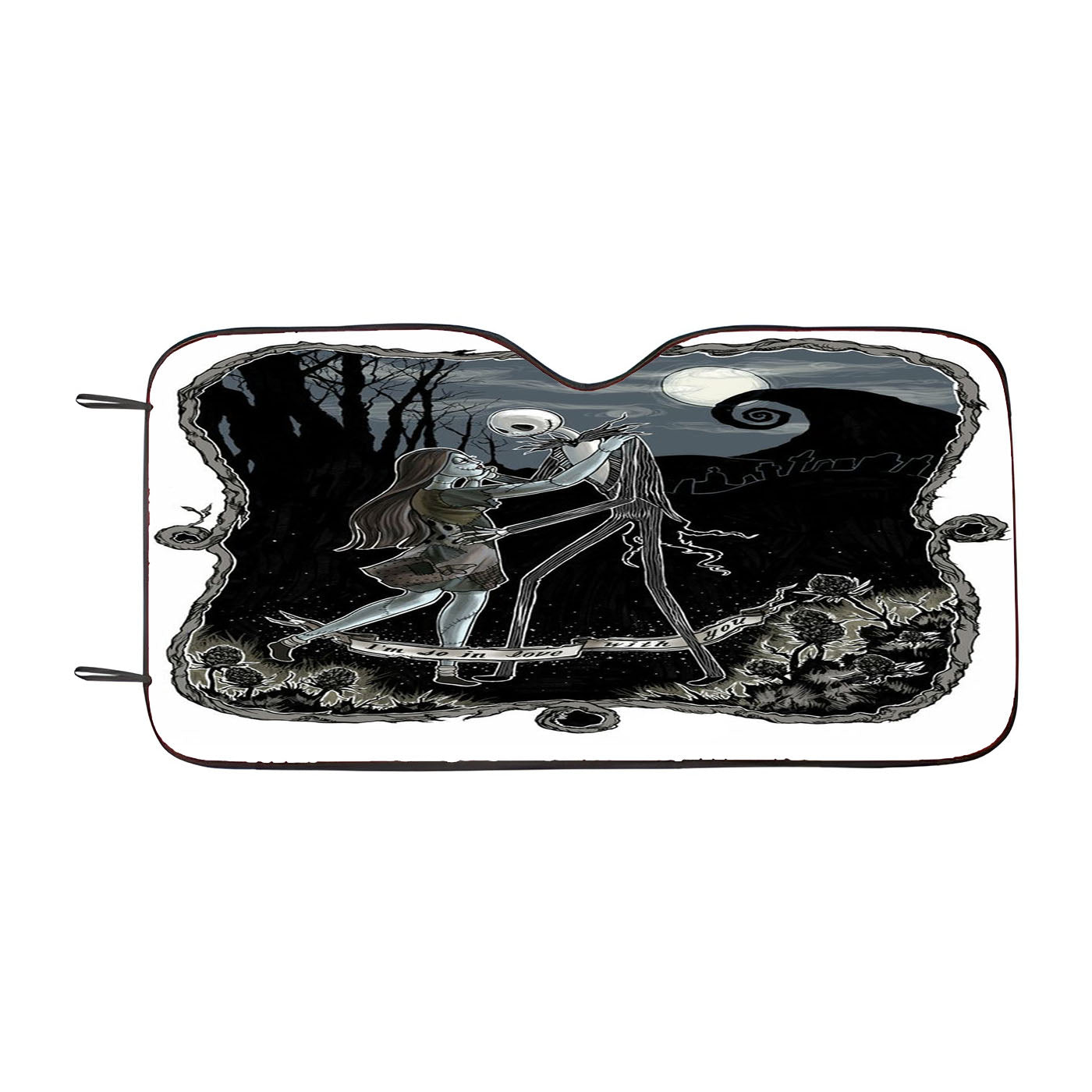 The Nightmare Before Christmas Frame Car Auto Sun Shade Windshield Cover