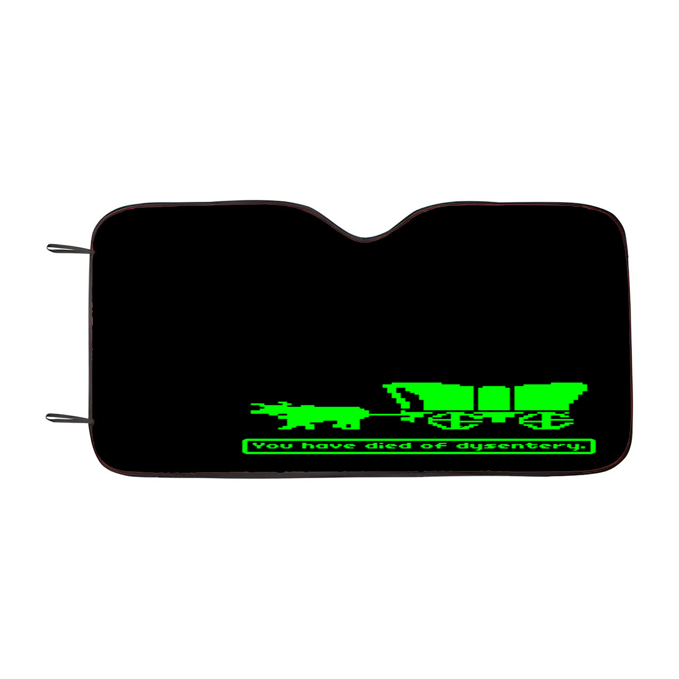 The Oregon Trail Dysentery Black Car Auto Sun Shade Windshield Cover