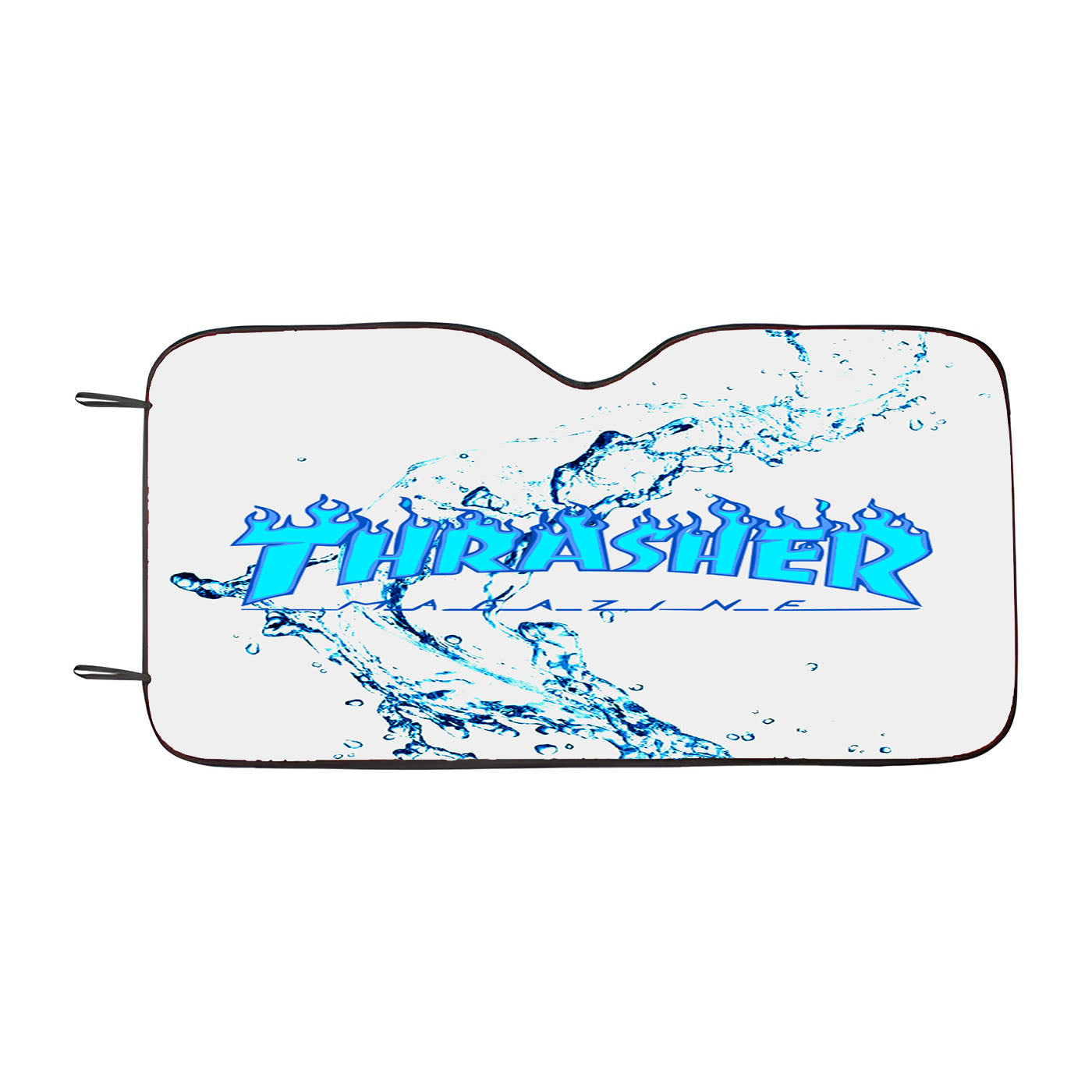 Thrasher Blue Water Splash Car Auto Sun Shade Windshield Cover