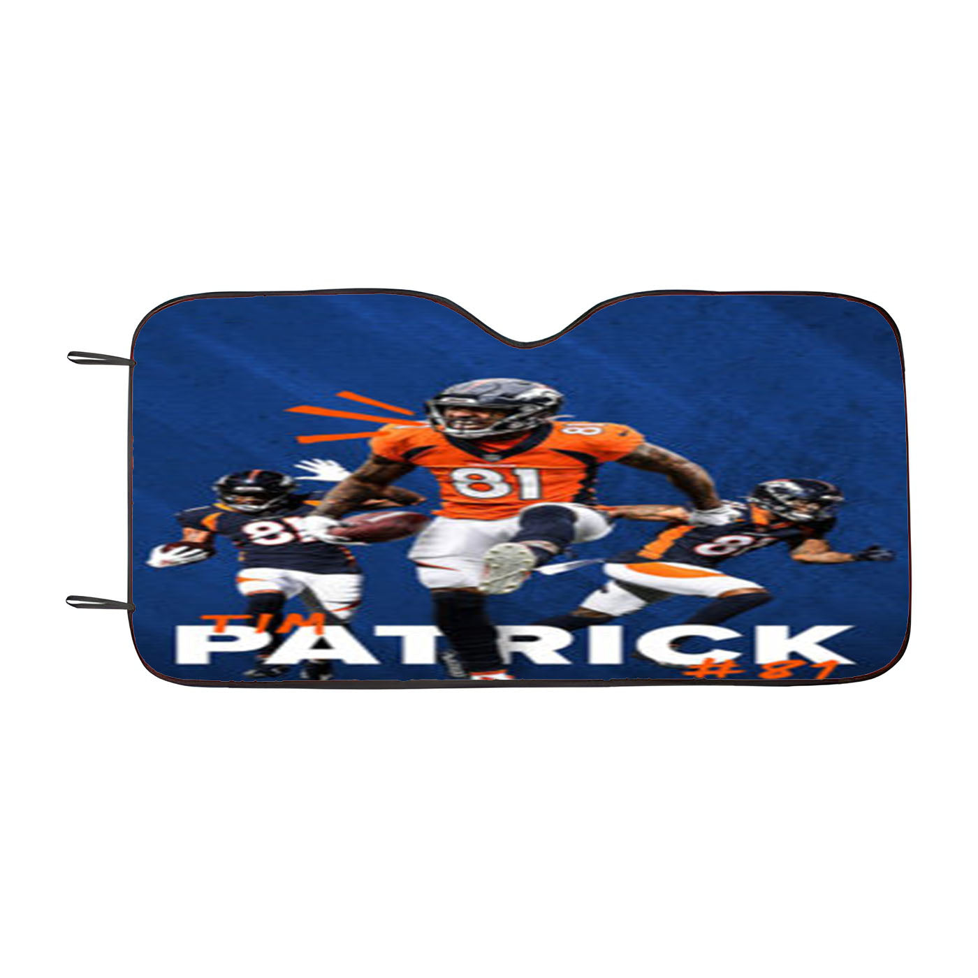 Tim Patrick Denver Broncos Car Auto Sun Shade Windshield Cover
