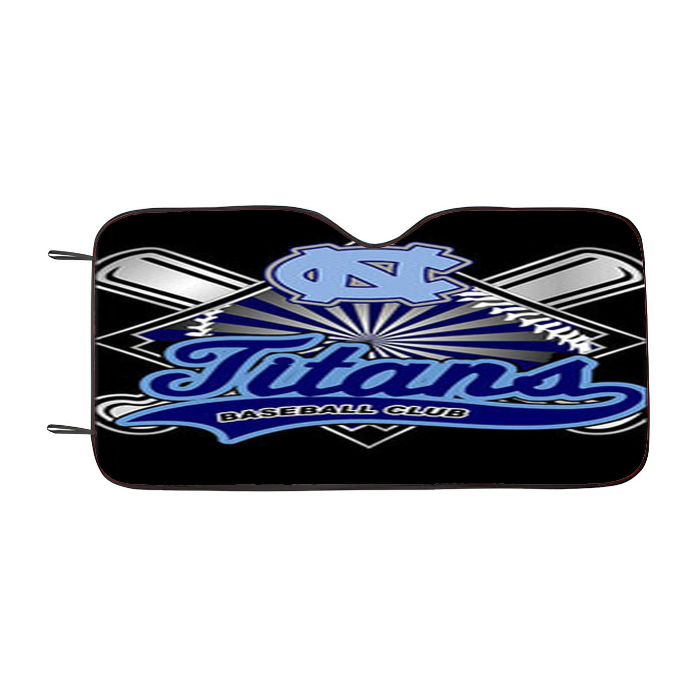 Titans Baseball Logo Black Car Auto Sun Shade Windshield Cover