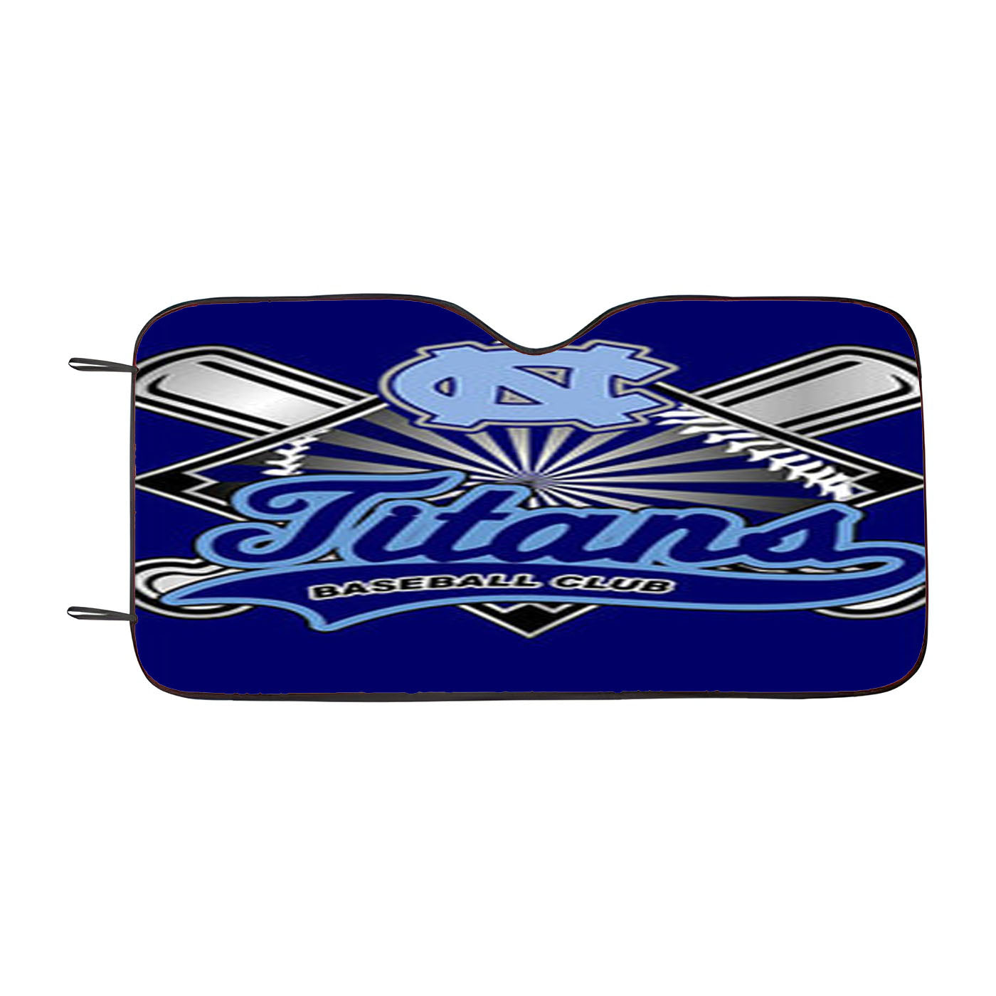 Titans Baseball Logo Blue Car Auto Sun Shade Windshield Cover