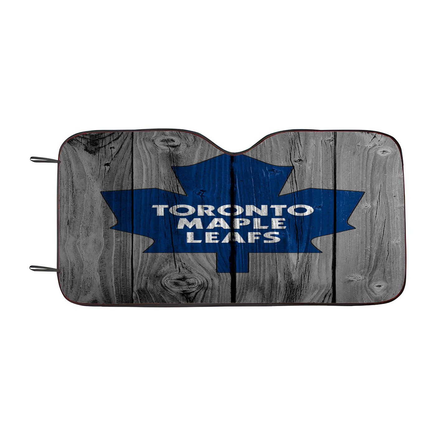 Toronto Maple Leafs Nhl Logo Dark Wood Wallpaper Car Auto Sun Shade Windshield Cover