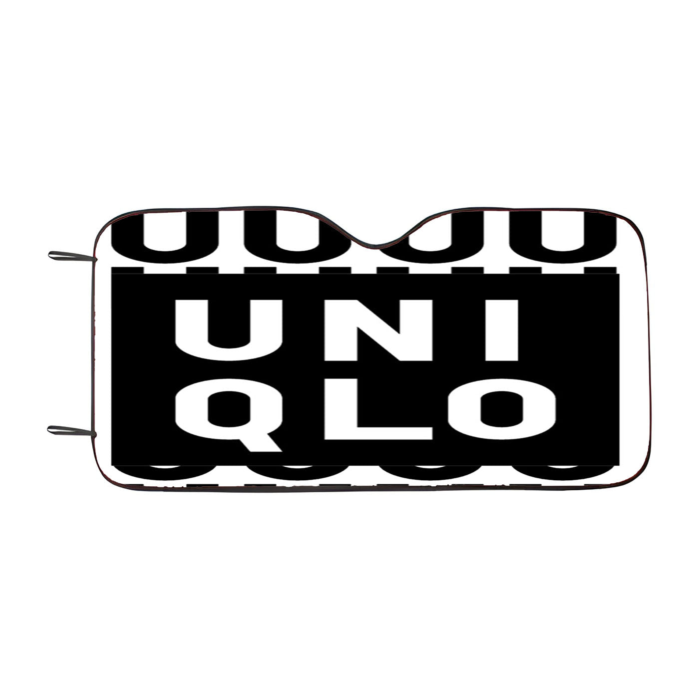 Uniqlo Logo X U Black Car Auto Sun Shade Windshield Cover