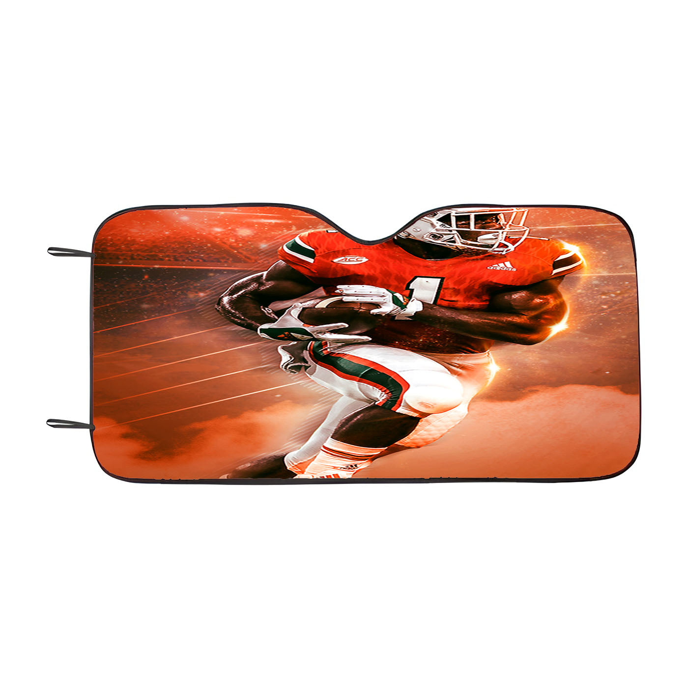 University Of Miami Football Car Auto Sun Shade Windshield Cover