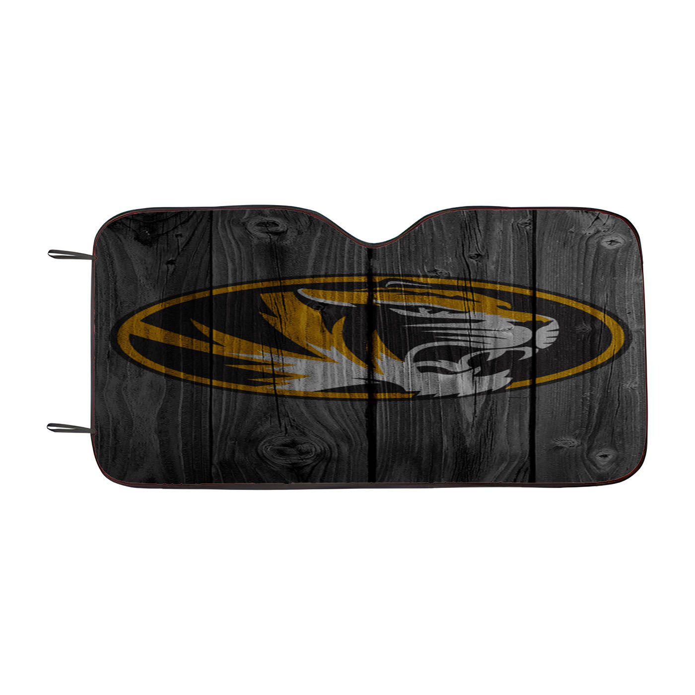 University Of Missouri Tigers Logo Dark Wood Wallpaper Car Auto Sun Shade Windshield Cover