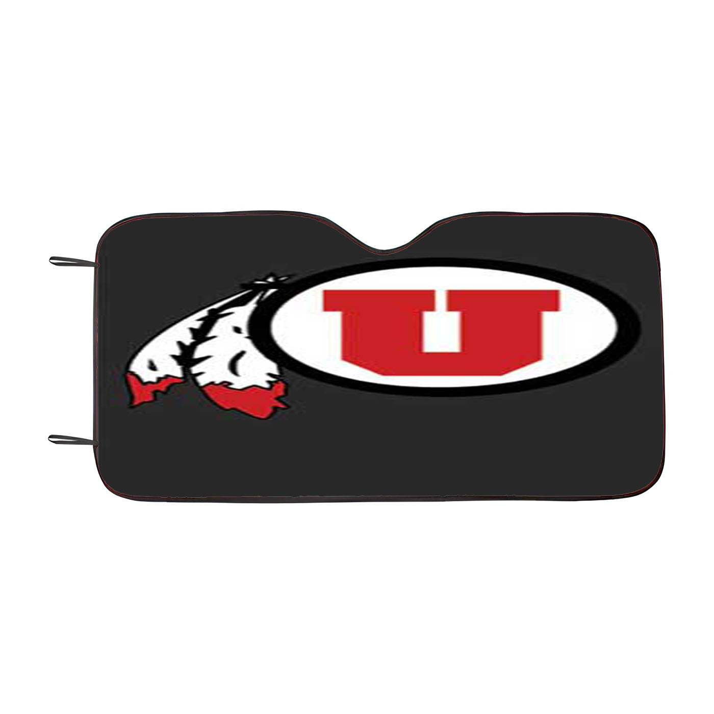 Utah State Logo On Grey Car Auto Sun Shade Windshield Cover