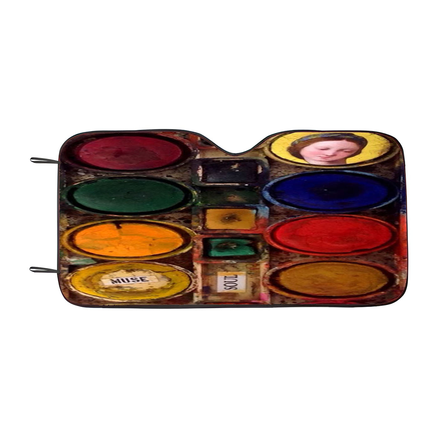 Vintage Palette Color Car Auto Sun Shade Windshield Cover