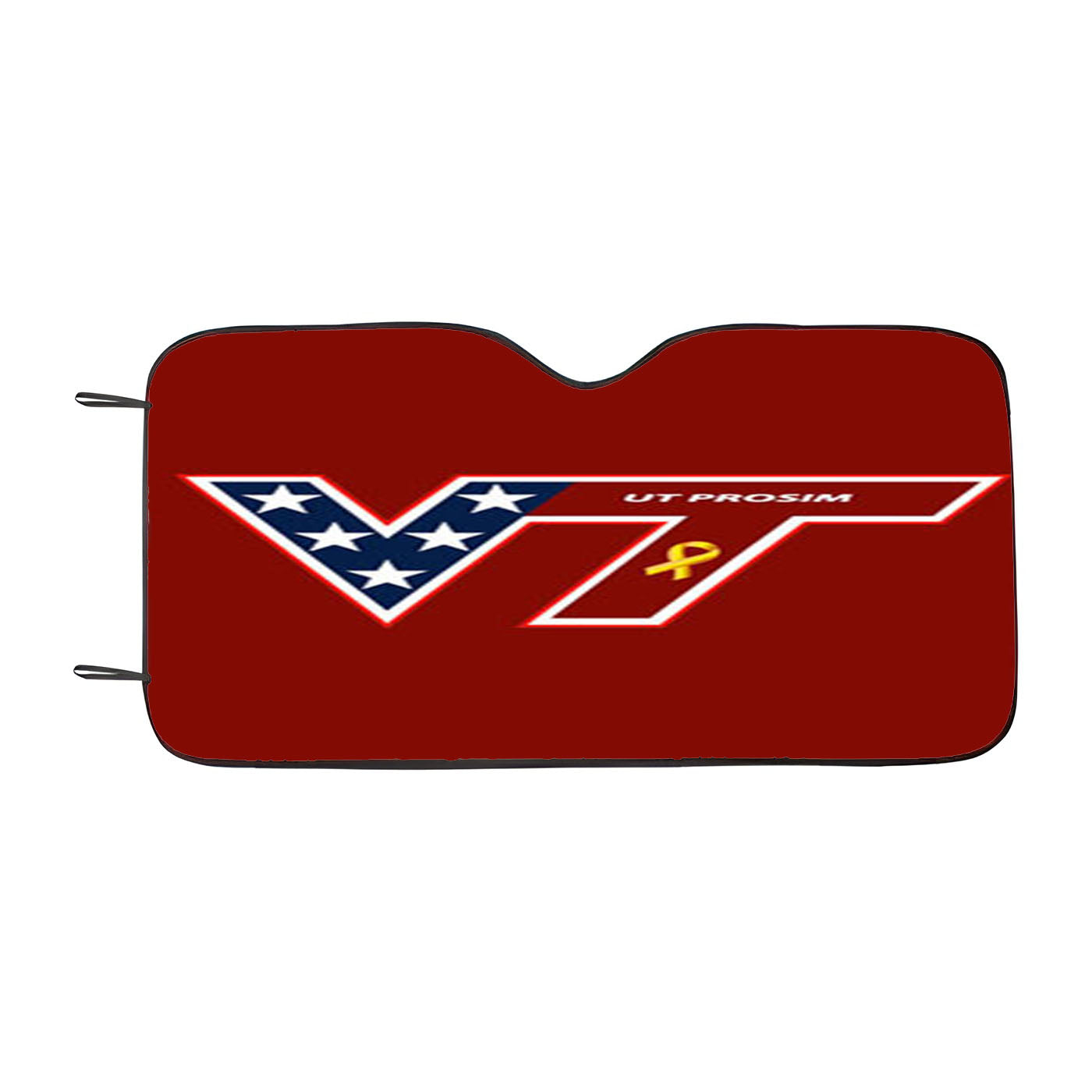 Virginia Tech Red Car Auto Sun Shade Windshield Cover