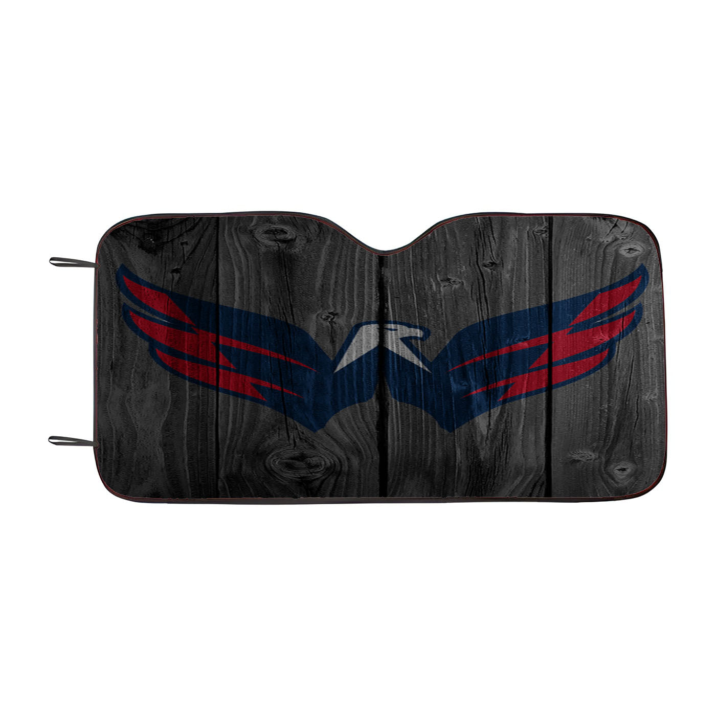 Washington Capitals Eagle Nhl Logo Dark Wood Wallpaper Car Auto Sun Shade Windshield Cover