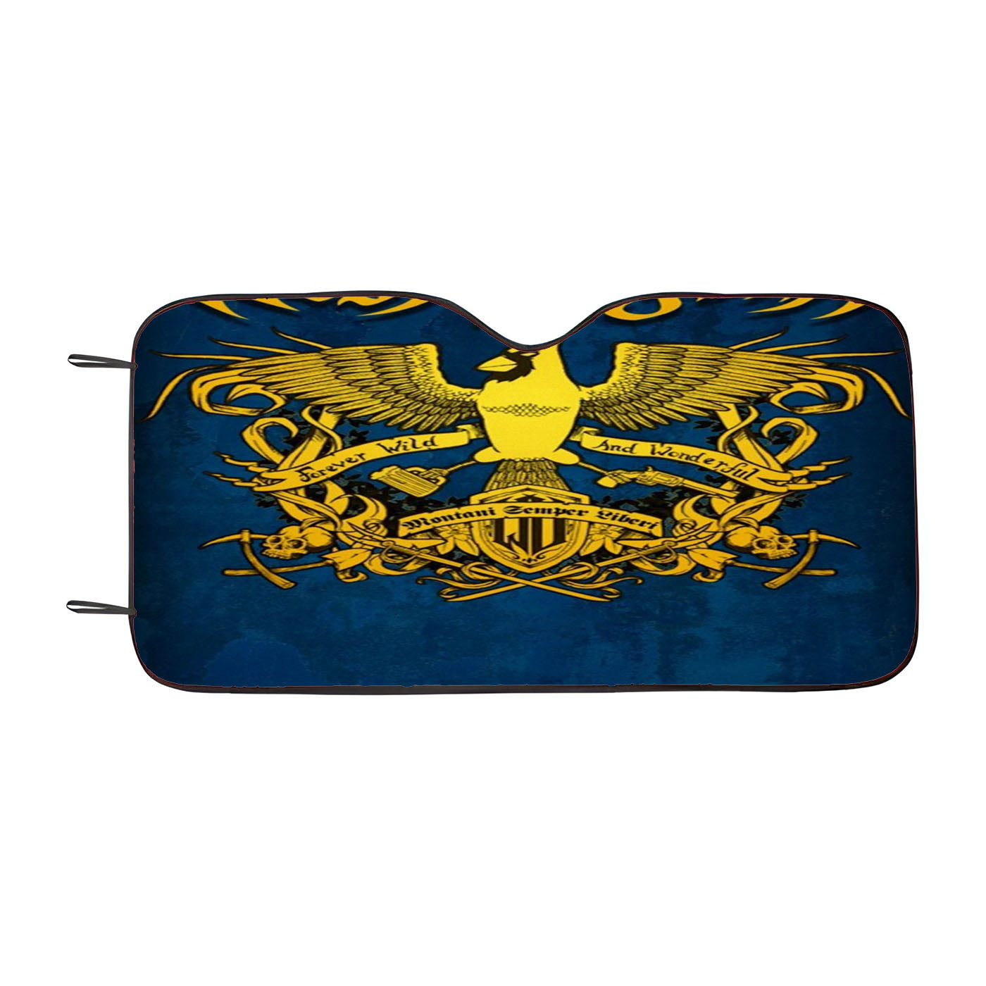 West Virginia Crest Blue Logo Car Auto Sun Shade Windshield Cover