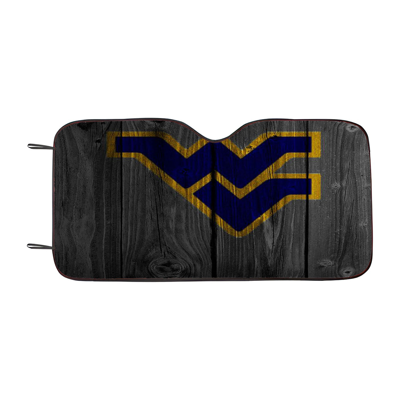 West Virginia Football Logo Logo Dark Wood Wallpaper Car Auto Sun Shade Windshield Cover