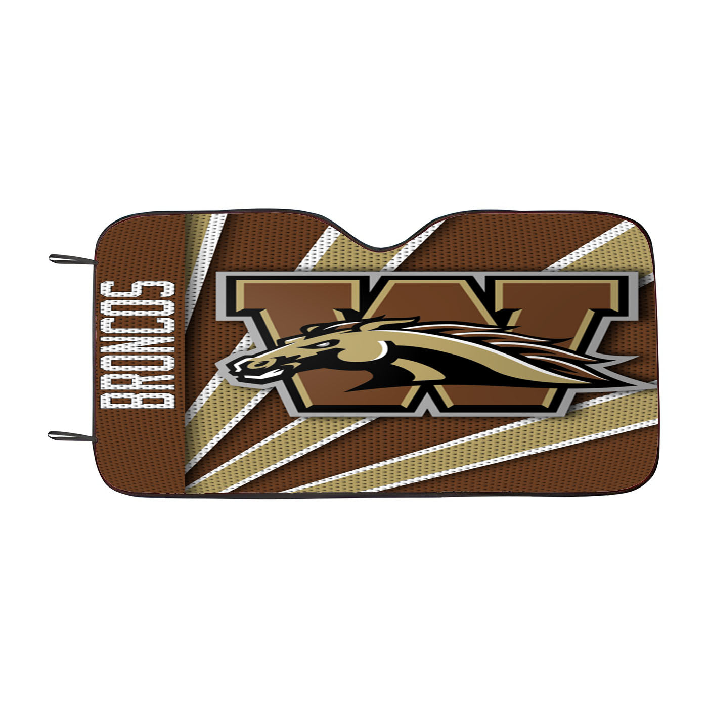 Western Michigan Broncos Stripe Wallpaper Car Auto Sun Shade Windshield Cover