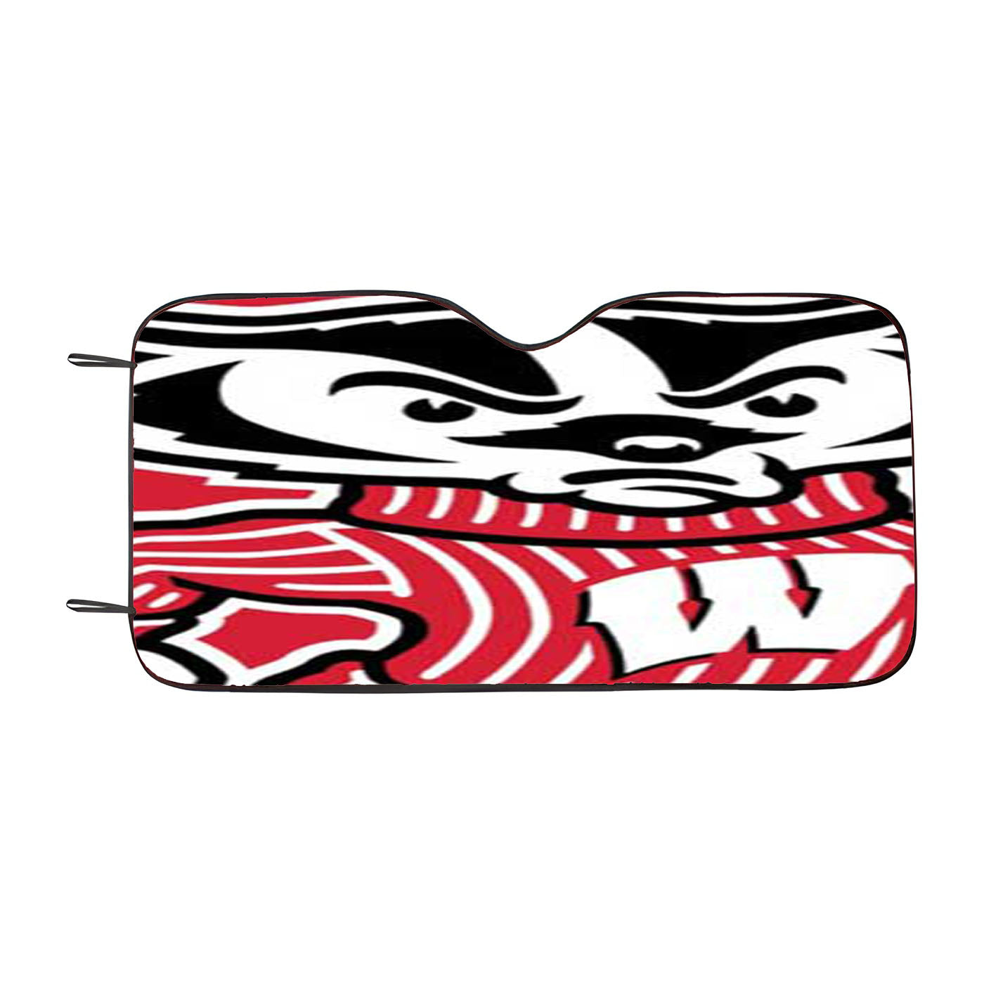 Wisconsin Badgers Logo Red Car Auto Sun Shade Windshield Cover