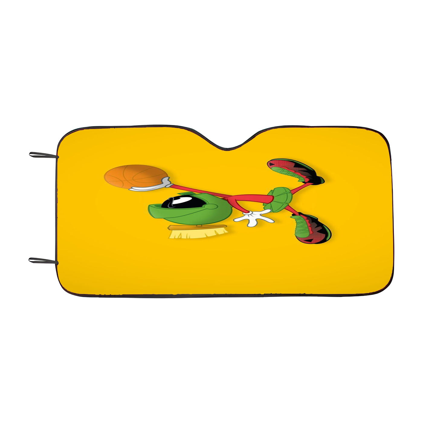 Yellow Marvin The Martian Basketball Car Auto Sun Shade Windshield Cover