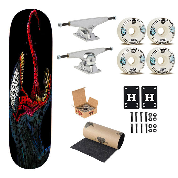 Marvel Venom Text Skateboard Complete Board 8.0" X 31.75"