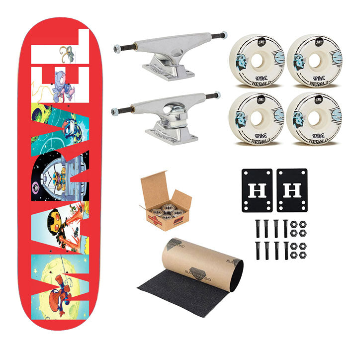 Marvel Wallpaper 2 Skateboard Complete Board 8.0" X 31.75"