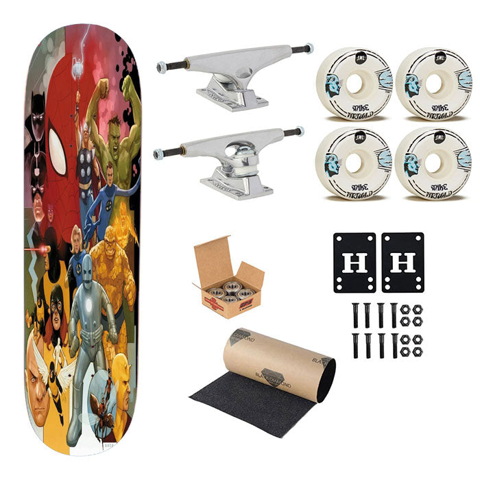 Marvels 80Th Anniversary Skateboard Complete Board 8.0" X 31.75"