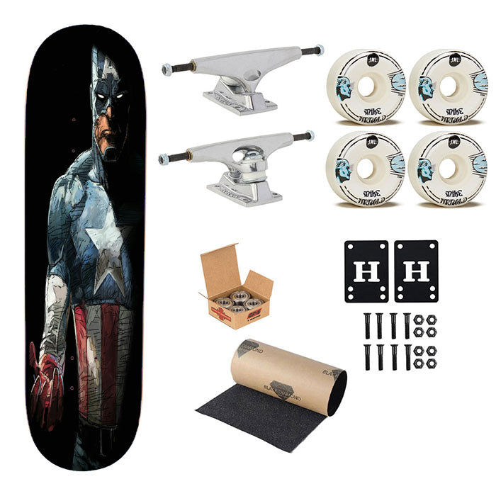 Marvels Captain America Skateboard Complete Board 8.0" X 31.75"