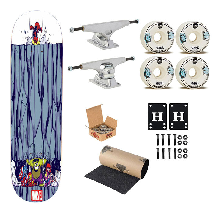 Marvels Cartoon Angry Skateboard Complete Board 8.0" X 31.75"