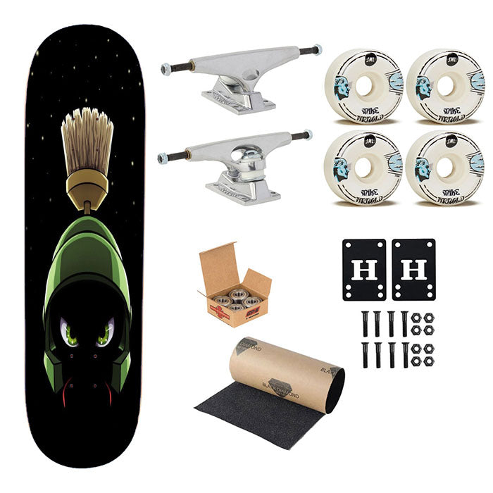Marvin The Martian Dark Skateboard Complete Board 8.0" X 31.75"