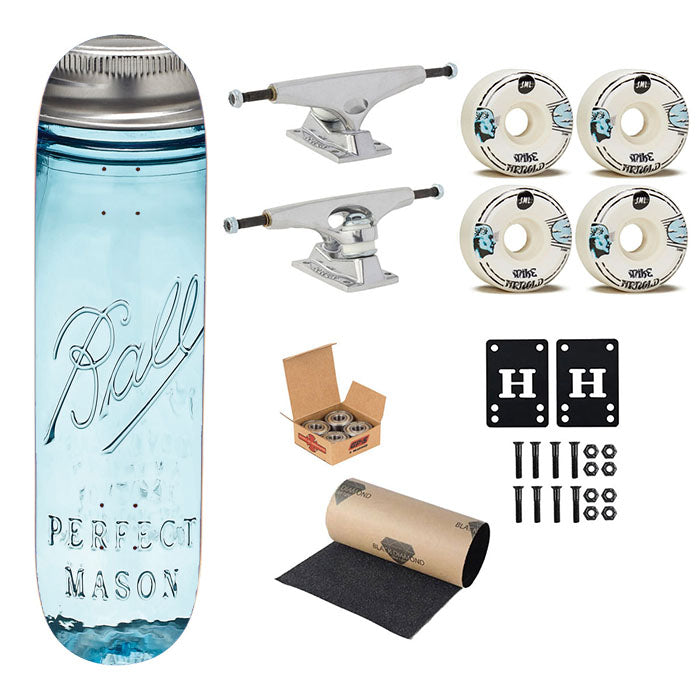 Mason Jar Skateboard Complete Board 8.0" X 31.75"