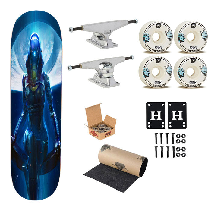 Mass Effect Tali'Zorah Skateboard Complete Board 8.0" X 31.75"
