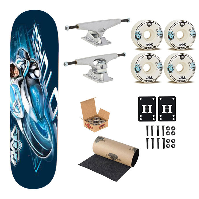 Max Steel Go Turbo Skateboard Complete Board 8.0" X 31.75"