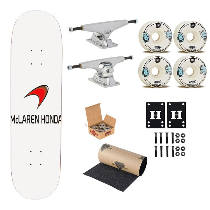 Mclaren Honda Skateboard Complete Board 8.0" X 31.75"